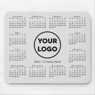 Einfaches 2020 Calendar Business Company Logo auf  Mousepad
