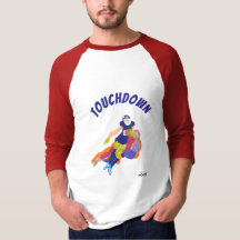 Einfaches 3/4-Ärmel-Raglan-T-Shirt: Touchdown