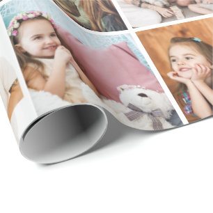Einfaches 42-Foto-Collage-Geschenkpapier Geschenkpapier