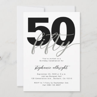 Einfaches 50. und fantastisches Skript 50. Geburts Einladung