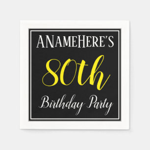 Einfaches, 80. Geburtstags-Party mit individuellem Serviette