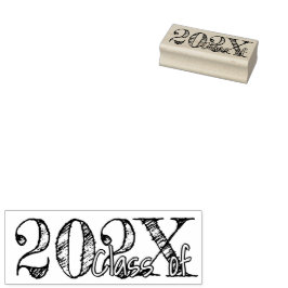 Einfaches Abschluss | Mit Grad Jahr und Name Space Gummistempel