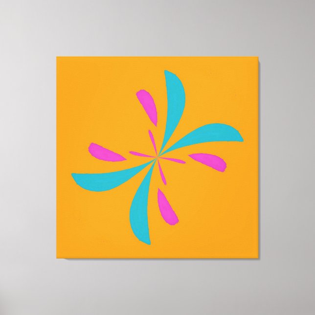 Einfaches Abstraktes Schmetterlingsflugmuster Leinwanddruck (Vorderseite)