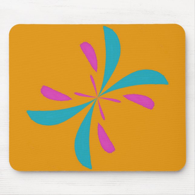 Einfaches Abstraktes Schmetterlingsflugmuster Mousepad (Vorne)