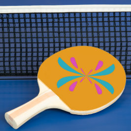 Einfaches Abstraktes Schmetterlingsflugmuster Tischtennis Schläger