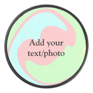 Einfaches Acryl-Guss-Marmor, fügen Sie Ihren Text, Eishockey Puck