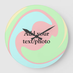 Einfaches Acryl-Guss-Marmor, fügen Sie Ihren Text, Große Wanduhr