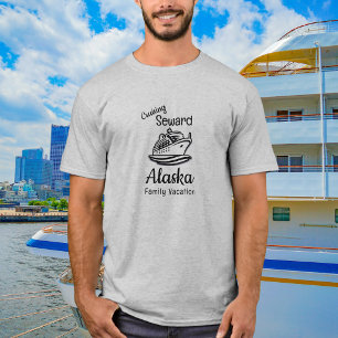 Einfaches Alaska-Familienurlaub-T-Shirt personalis T-Shirt