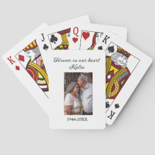 einfaches Andenken mit Foto und Text Spielkarten