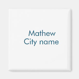 einfaches anfangsbuchstaben-monogramm füge deinen  magnet