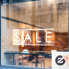 Einfaches Angebot für den White SALE Store Fensteraufkleber