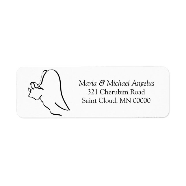 Einfaches Angel Custom Christmas Card Envelope Lab (Vorne)