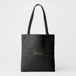 Einfaches anpassbares Gold- und Schwarz-Textdesign