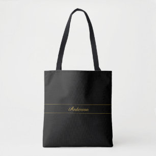 Einfaches anpassbares Gold- und Schwarz-Textdesign