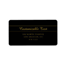 Einfaches anpassbares Gold- und Schwarz-Textdesign