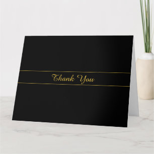 Einfaches anpassbares Gold- und Schwarz-Textdesign Karte