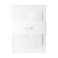 Einfaches Antikes Gold Monogramm Elegante Hochzeit