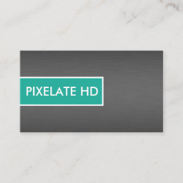 Einfaches Aqua und gebürstete TitanVisitenkarten Visitenkarte