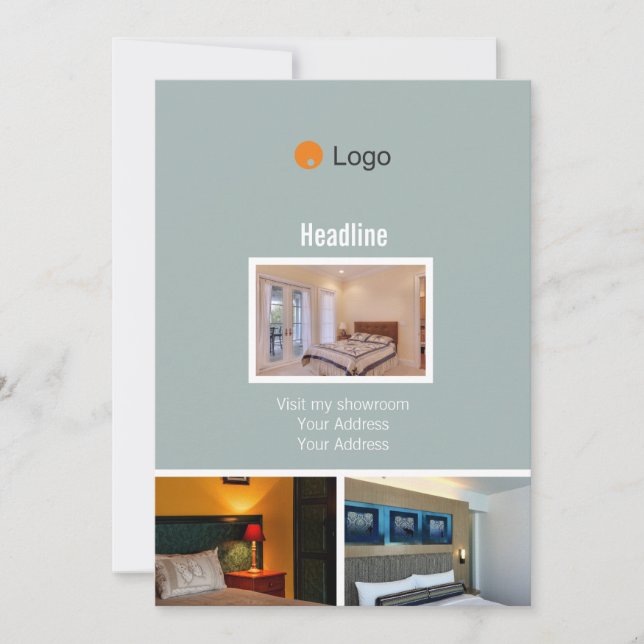 Einfaches Aquarell-Unternehmen Einladung (Vorderseite)