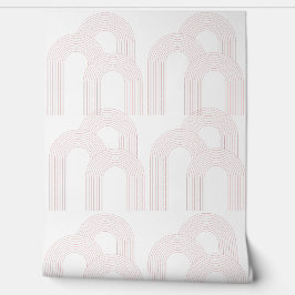 Einfaches Arschdesign weiß und rosa Tapete