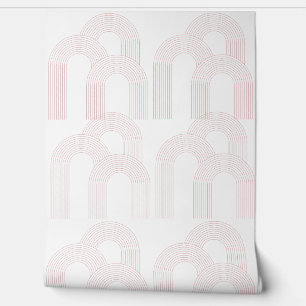 Einfaches Arschdesign weiß und rosa Tapete