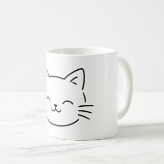 Einfaches ästhetisches Kitty-Design Kaffeetasse