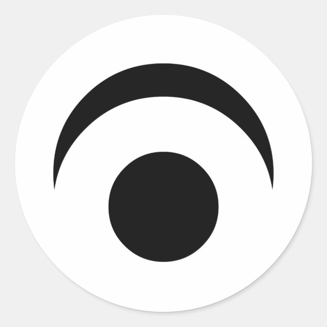 Einfaches Auge Runder Aufkleber (Vorderseite)