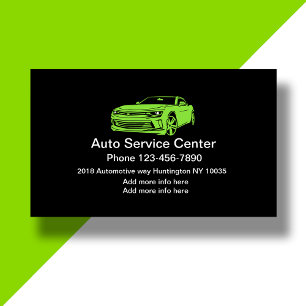 Einfaches Autoreparaturzentrum-Design Visitenkarte