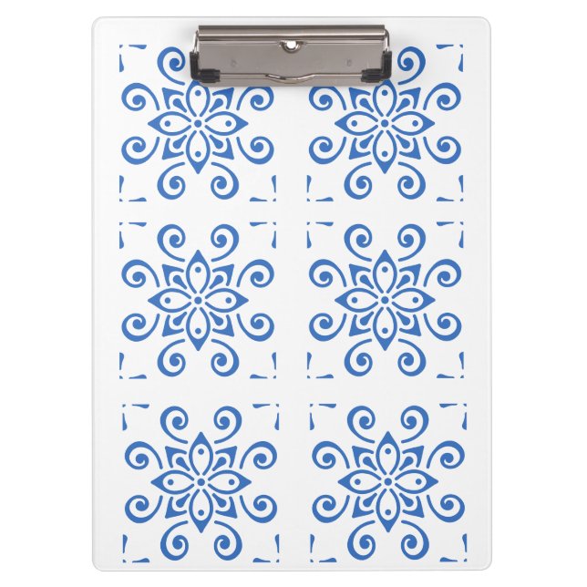 Einfaches Azulejo   Klemmbrett (Vorderseite)