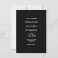Einfaches B&G Design - 3x5 Einladung zur Hochzeit