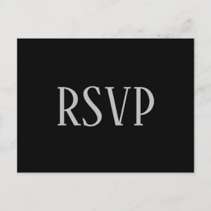 Einfaches B&G-Design - RSVP-/Essensauswahl-Postkar Postkarte