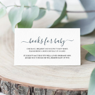 Einfaches Baby-Duschbuch Begleitkarte