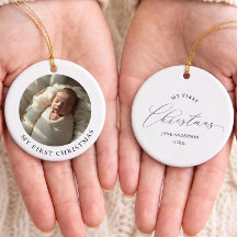 Einfaches Baby-Foto Erstes Weihnachten