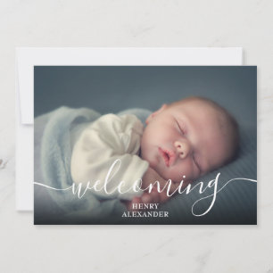 Einfaches Baby-Foto-Script Willkommensgruß für Bab Ankündigung