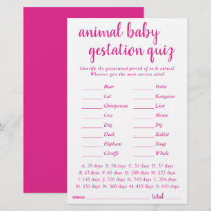 Einfaches Baby Hot Pink Gestation Game