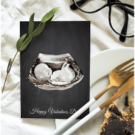 Einfaches Baby kommt glückliches Valentinstag Gesc Feiertagskarte