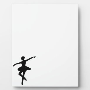 Einfaches Ballett Schwarz-weiß Ballerina Fotoplatte