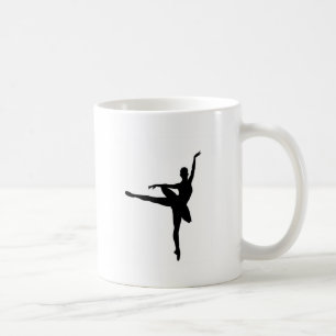 Einfaches Ballett Schwarz-weiß Ballerina Kaffeetasse