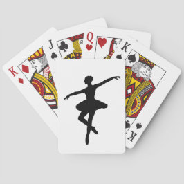Einfaches Ballett Schwarz-weiß Ballerina Spielkarten