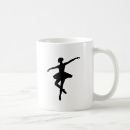 Einfaches Ballett Schwarz-weiß Ballerina Tasse