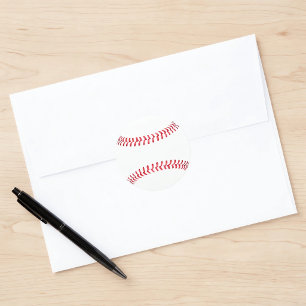 Einfaches Baseball mit Nähten Anpassbare Sportarte Runder Aufkleber