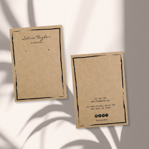 einfaches Bastelpapier Ohrringrahmen-Display mit L Visitenkarte
