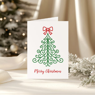 Einfaches Baum mit Bow Moderne Weihnachten