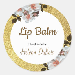 Einfaches Beauty Lip Balm Produktetikum Runder Aufkleber