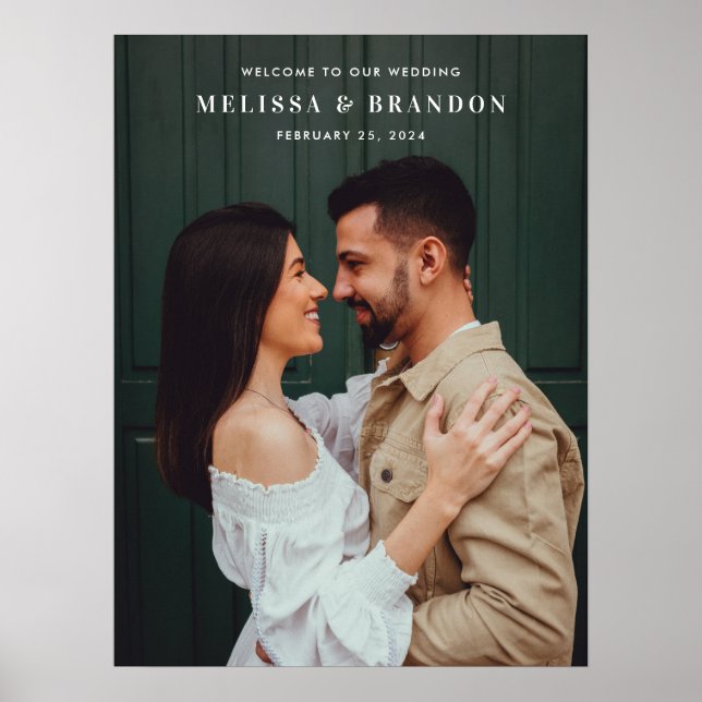 Einfaches Begrüßungszeichen für klassisches Foto Poster (Vorne)