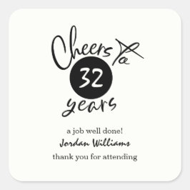 Einfaches Beifall für jedes Party der Altersversor Quadratischer Aufkleber