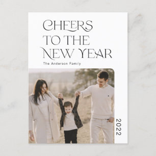 Einfaches Beileid zum neuen Foto der Familie 2022 Postkarte