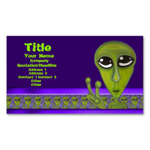 Einfaches Bein Grün Magnetische Visitenkarte