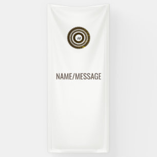 einfaches benutzerdefiniertes BLACK mandala Monogr Banner