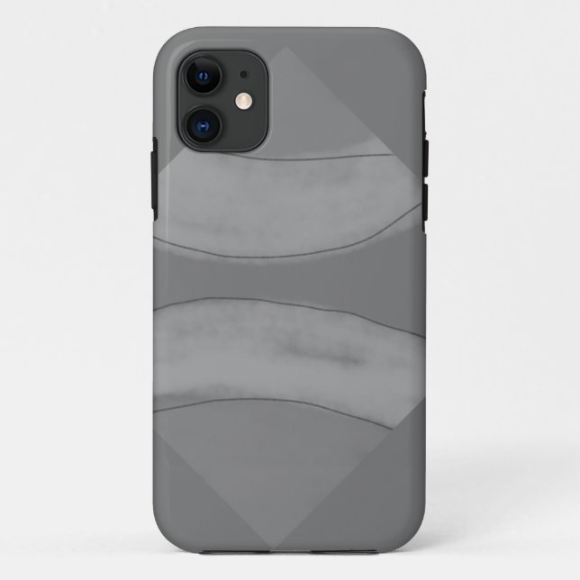 einfaches benutzerdefiniertes BLACK mandala Monogr Case-Mate iPhone Hülle (Rückseite)